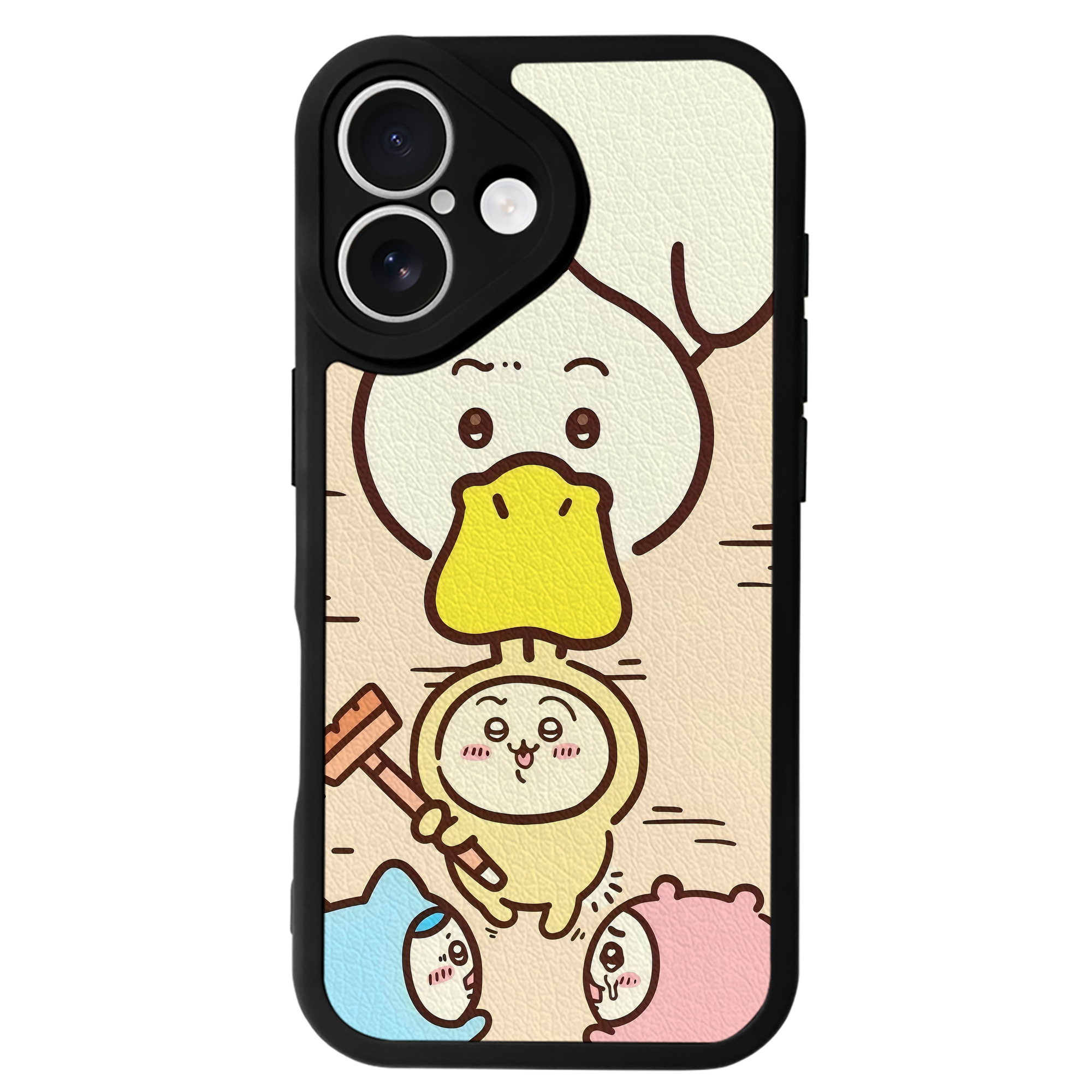（画像用） ちいかわ Chii-kawa 【iPhone 16シリーズ対応】シリコンスマホケース（レザー調） 材質：シリコン